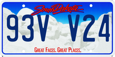 SD license plate 93VV24