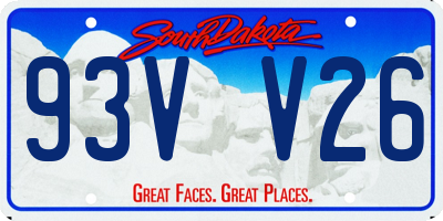 SD license plate 93VV26