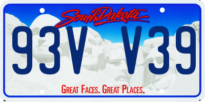 SD license plate 93VV39