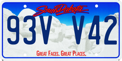 SD license plate 93VV42