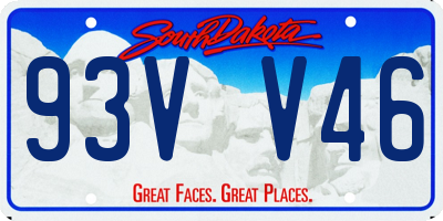 SD license plate 93VV46