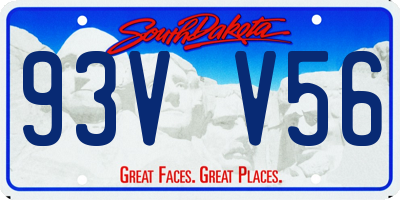 SD license plate 93VV56