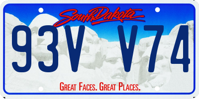 SD license plate 93VV74