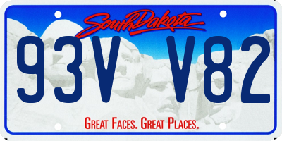 SD license plate 93VV82