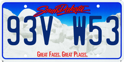 SD license plate 93VW53