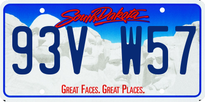 SD license plate 93VW57