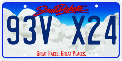 SD license plate 93VX24