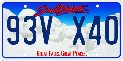 SD license plate 93VX40