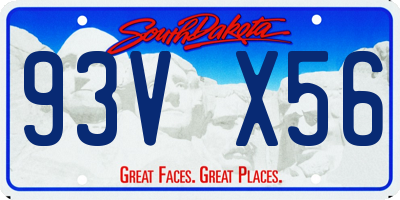 SD license plate 93VX56