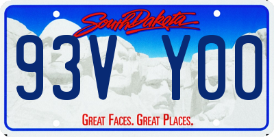 SD license plate 93VY00