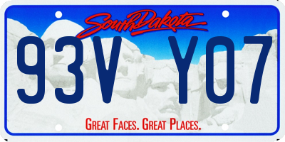 SD license plate 93VY07