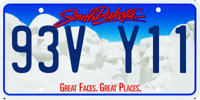 SD license plate 93VY11
