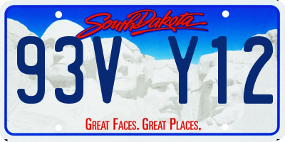 SD license plate 93VY12
