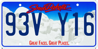 SD license plate 93VY16