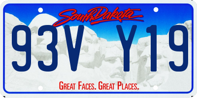 SD license plate 93VY19