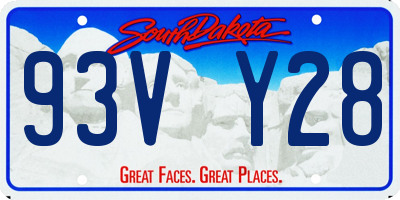 SD license plate 93VY28