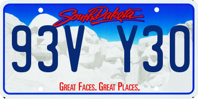 SD license plate 93VY30