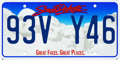 SD license plate 93VY46
