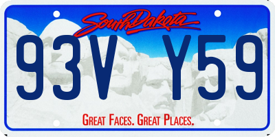 SD license plate 93VY59