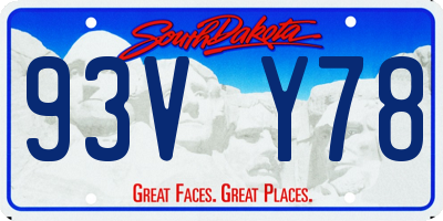 SD license plate 93VY78