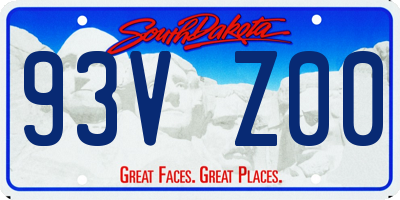 SD license plate 93VZ00