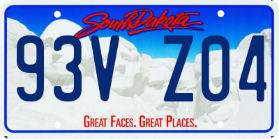 SD license plate 93VZ04
