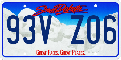 SD license plate 93VZ06