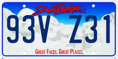 SD license plate 93VZ31