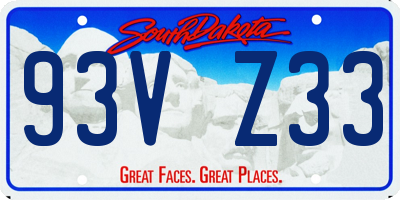 SD license plate 93VZ33
