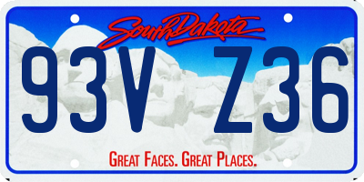 SD license plate 93VZ36