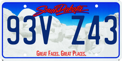 SD license plate 93VZ43