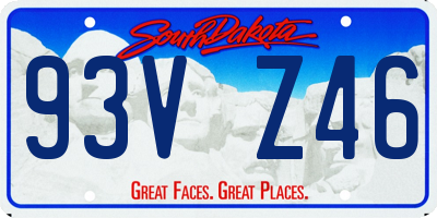 SD license plate 93VZ46