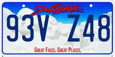SD license plate 93VZ48