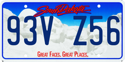 SD license plate 93VZ56