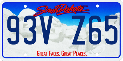 SD license plate 93VZ65