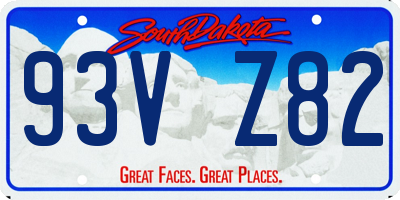 SD license plate 93VZ82