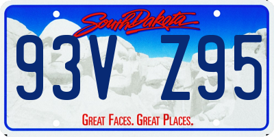 SD license plate 93VZ95