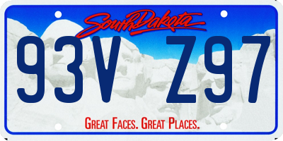 SD license plate 93VZ97