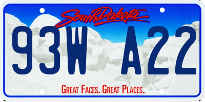 SD license plate 93WA22