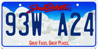 SD license plate 93WA24