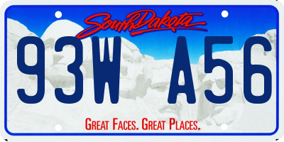 SD license plate 93WA56
