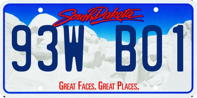 SD license plate 93WB01
