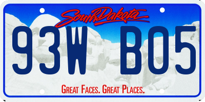 SD license plate 93WB05