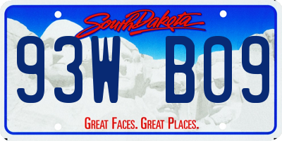 SD license plate 93WB09