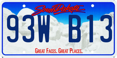 SD license plate 93WB13