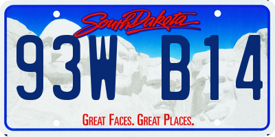 SD license plate 93WB14