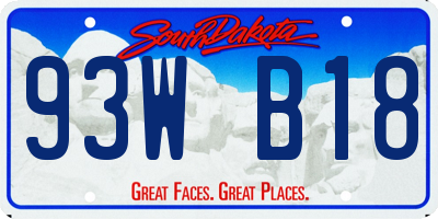 SD license plate 93WB18