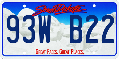 SD license plate 93WB22