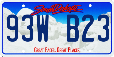SD license plate 93WB23