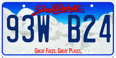 SD license plate 93WB24